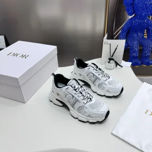High Quality Dior Sneakers Red Cowhide Mesh Breathable