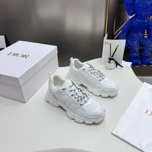 Luxury Dior Sneakers Red Cowhide Mesh Breathable