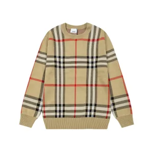 Luxury Burberry Sweater Color Cotton Wool Jacquard