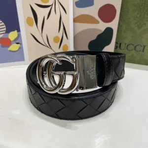 Reps Gucci Belt Ash Genuine Leather Embossed