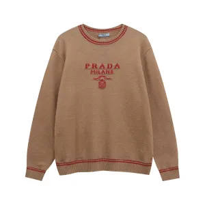 Aaa Prada Jacquard Sweater For Winter