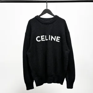Super Clone Celine Sweater Green Embroidery