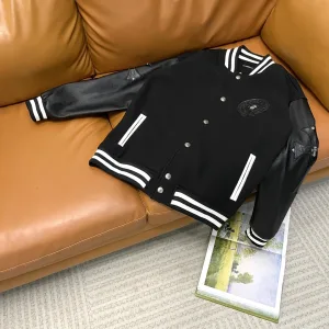 Designer Chrome Hearts Jacket Red Wool Jacquard Embroidery