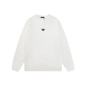 AAA Prada Short-Sleeved Shirts Ash Cotton Ribbed Fabric Neckline Stitching Embroidery
