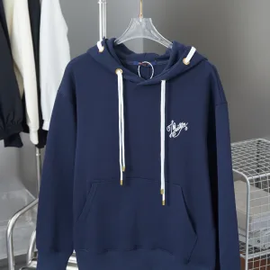 Super Clone High Quality Louis Vuitton Hoodie Red Cotton Pure Double Needle Stitching Embroidery