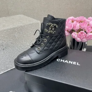 Super Clone Reps Chanel Dr. Martens Boots Rubber Lace