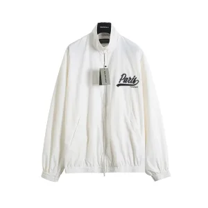 AAA High Quality Balenciaga Jacket Red Polyester Mesh Relaxed Silhouette Zippered Pocket