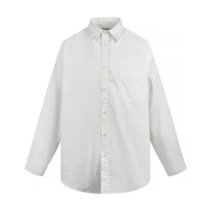 AAA Balenciaga Shirt Red Cotton Plain Weave Relaxed Fit