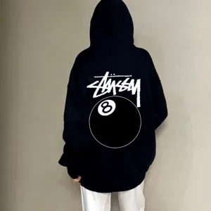 Reps Luxury Stussy Hoodies Black Cotton Fleece Winter