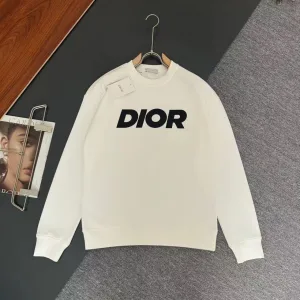 High Quality Dior Long-Sleeved Sweatshirt Ash Cotton Pure Winter