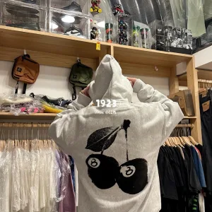 Designer High Quality Stussy Hoodie Red Cotton Pure Soft Autumn