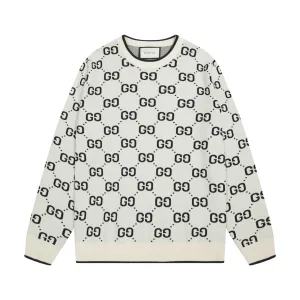 Designer Gucci Hoodies Apricot Cotton Jacquard