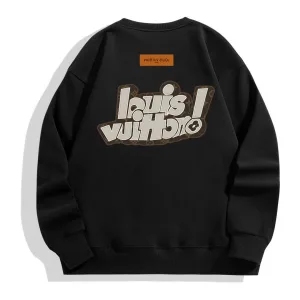 Super Clone Designer Louis Vuitton Hoodies Red Cotton Fleece Winter