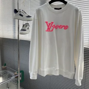 High Quality Luxury Louis Vuitton Sweatshirt Red Cotton Pure
