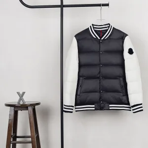 Luxury Moncler Jacket Red Duck Down Polyester Patch