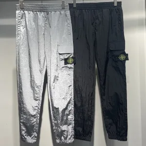 Super Clone Stone Island Casual Pants Black Nylon Quick-Drying