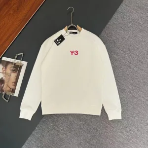 High Quality Y-3 Long-Sleeved Sweatshirt Ash Cotton Pure Autumn Winter