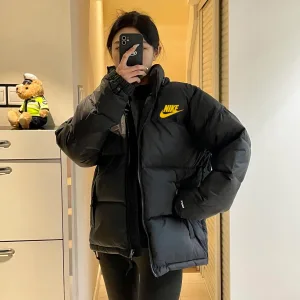 High Quality AAA Nike Down Jackets Red Nylon Water-Repellent Fabric Winter