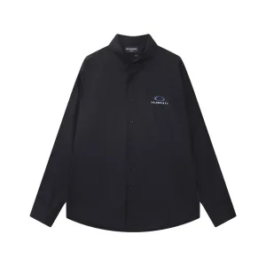 Luxury Designer Balenciaga Long-Sleeved Shirt Red Embroidery