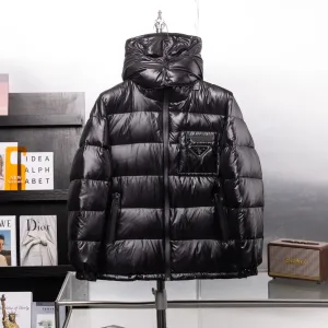 Reps High Quality Prada Outerwear Red Feather Duck Down Minimalist Style Winter