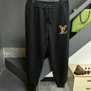 Reps High Quality Louis Vuitton Sweatpants Red Cotton Pure Fleece