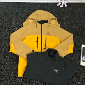 Luxury Archaeopteryx Outerwear Yellow Fleece Outdoor Windproof Autumn Winter Three-Proof Fabric