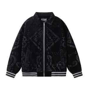Luxury Dolce & Gabbana Velvet Jacket For Fall