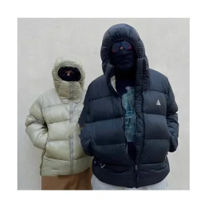 AAA High Quality Nike Outerwear Red Cotton Down Nylon Fabric Autumn Winter And Zippered Pocket