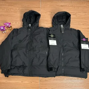 Reps Stone Island Down Jacket Green Cotton Wool Lace High-Density Fabric Street Style Embroidery