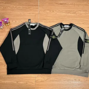 Luxury Reps Stone Island Sweatshirt Ash Cotton Pure Fleece Exquisite Workmanship Street Style Patch