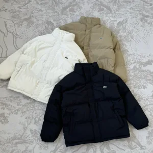 Super Clone Lacoste Cotton-Padded Coat Red Cotton Xinjiang Nylon Fabric