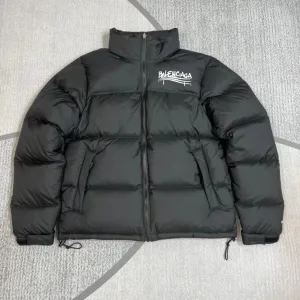 AAA Luxury Balenciaga Down Jackets Red Duck Nylon Water-Repellent Fabric Street Style Winter