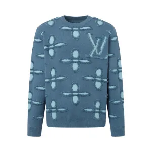 Luxury Louis Vuitton Jacquard Long-Sleeved Sweater