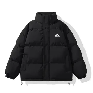 Luxury Reps Adidas Coat Black Cotton Winter 3D Pocket