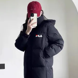 AAA Fila Down Jacket Red Duck Exquisite Workmanship Autumn Winter And Slim Fit