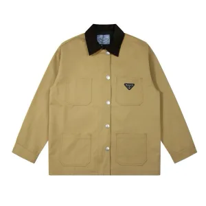 Reps Prada Outerwear Black Corduroy Easy To Match