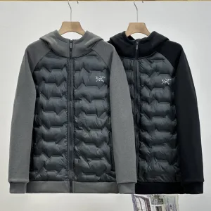 Luxury Archaeopteryx Cotton-Padded Coat Red Neutral Down Simple And Elegant Autumn Winter Matte Fabric Zippered Pocket