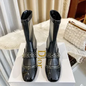 Luxury Dior Ankle Boots Black