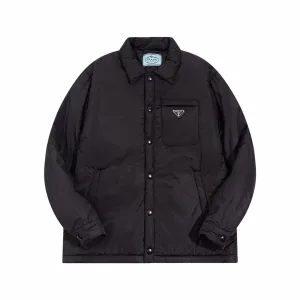 Super Clone Prada Shirt Red Cotton Nylon