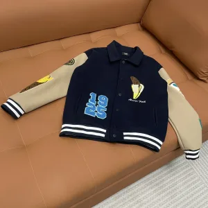 AAA Reps Fendi Jacket Red Wool Jacquard Embroidery