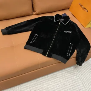 Super Clone High Quality Louis Vuitton Jacket Red Wool Jacquard Lace Street Style Understated Luxury Embroidery