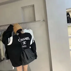Super Clone High Quality Chanel Hoodies Red Cotton Pure Fleece Sophistication Autumn Winter And