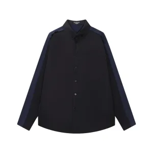 Super Clone High Quality Balenciaga Shirt Blue Cotton Patch