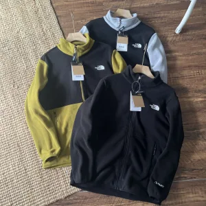 High Quality Super Clone North Windbreaker Red Fleece Fabric Daily Commute Warm Side Pockets