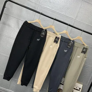 Reps High Quality Archaeopteryx Long Pants Green Fleece Super Soft Fabric Winter Warm Embroidery