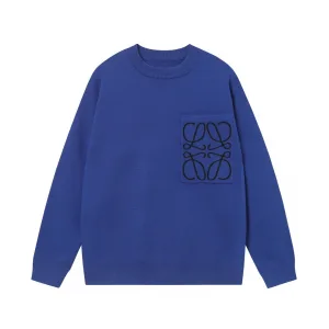 Super Clone Loewe Sweater Blue Modal Relaxed Fit