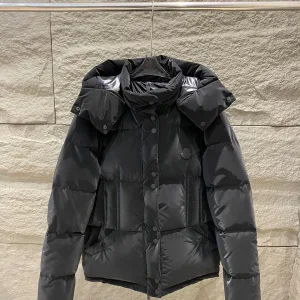 Luxury High Quality Moncler Outerwear Black Down Patch