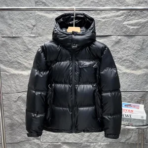 Reps Prada Coat Red Duck Down Winter Zippered Pocket