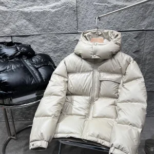 Super Clone Prada Coat Red Duck Down Winter Zippered Pocket