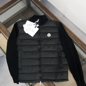 Luxury AAA Monk Coat Red Wool Goose Down Polyester Fiber Woven Fabric Sophistication Autumn Winter Patch Work Pockets Patchwork